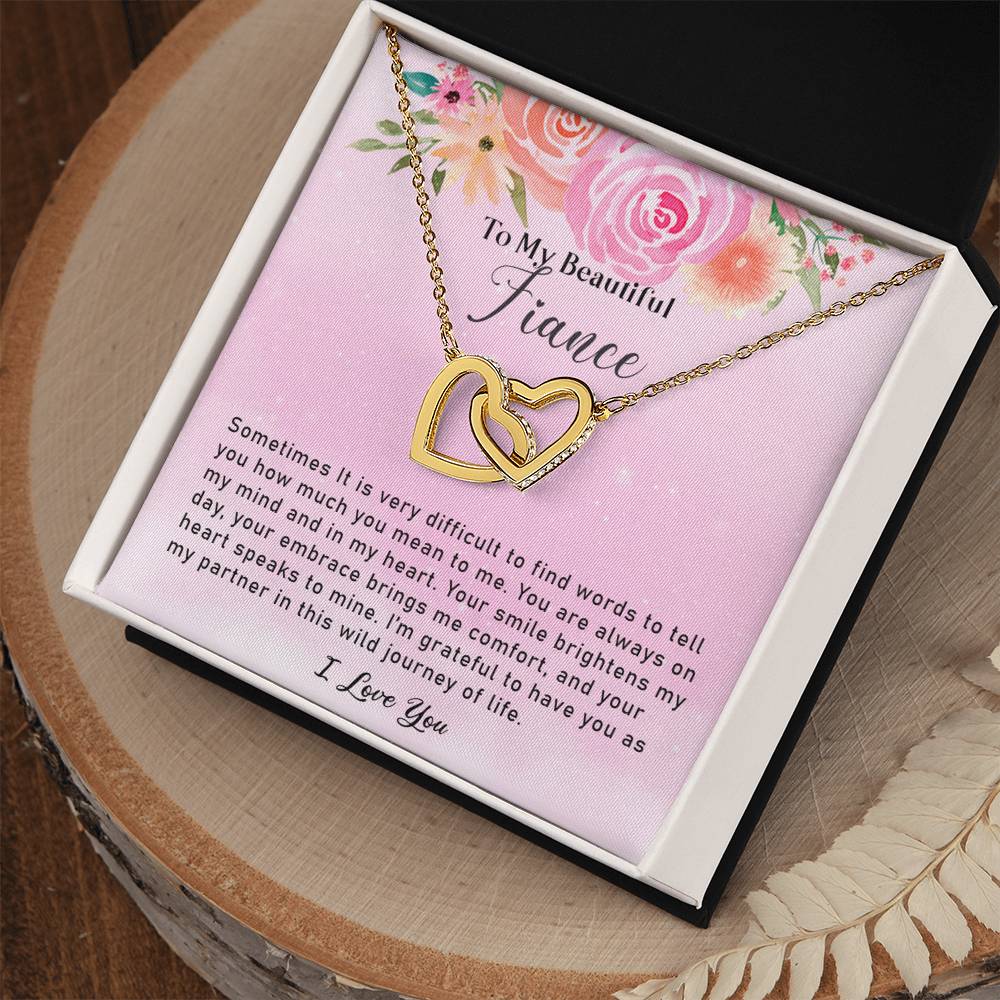 Interlocking Hearts Necklace - For Fiancé