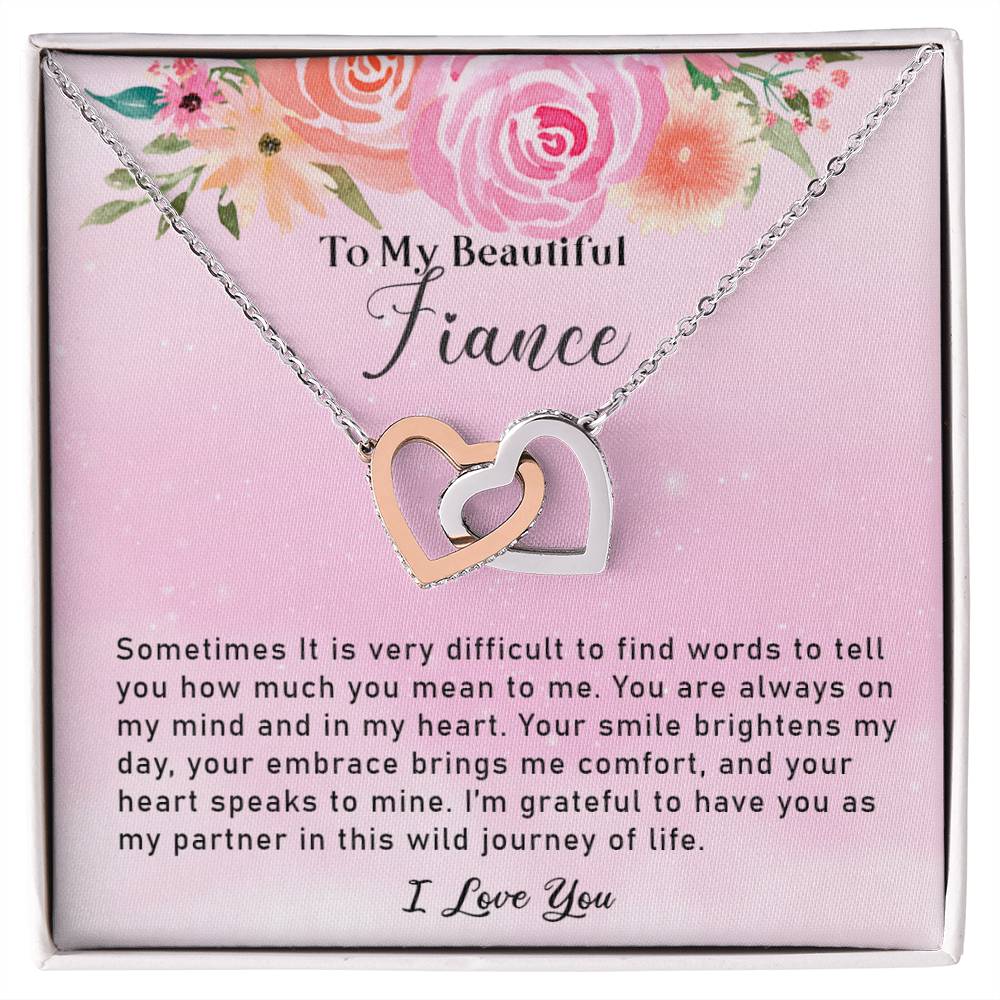 Interlocking Hearts Necklace - For Fiancé