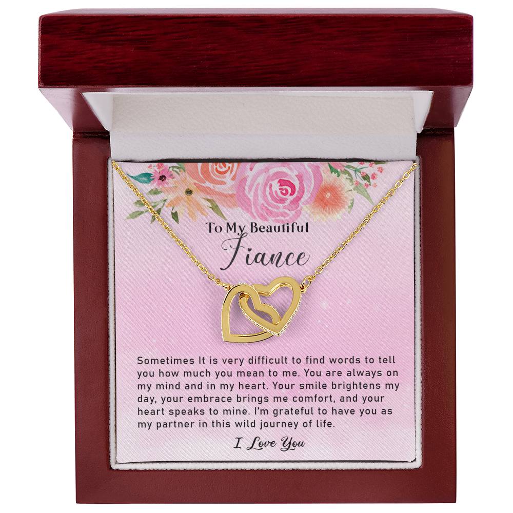 Interlocking Hearts Necklace - For Fiancé