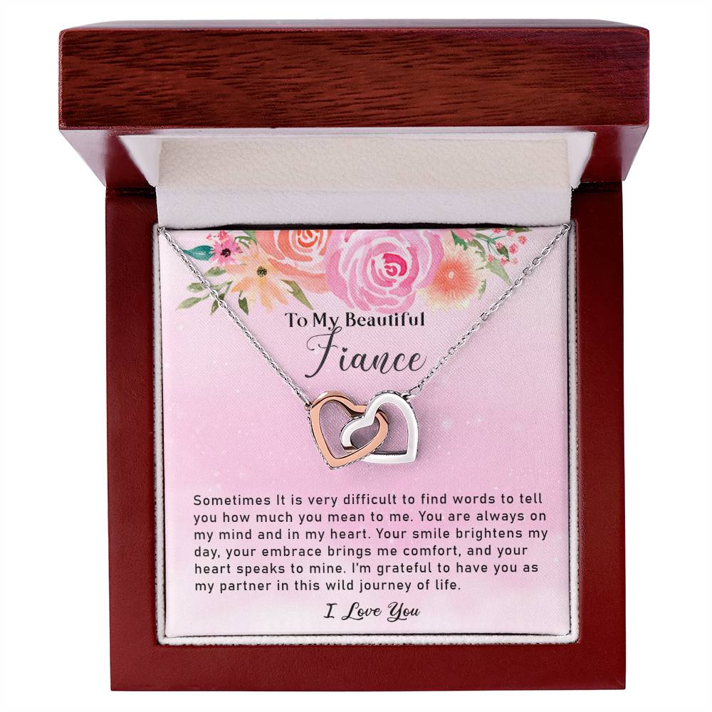 Interlocking Hearts Necklace - For Fiancé