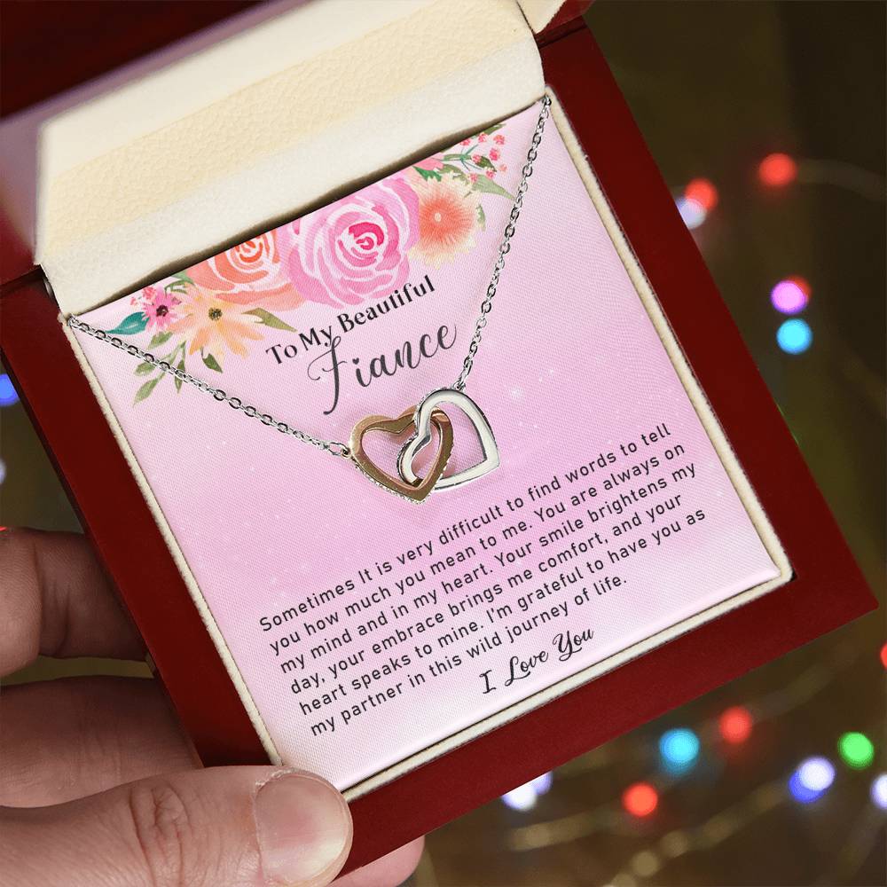 Interlocking Hearts Necklace - For Fiancé